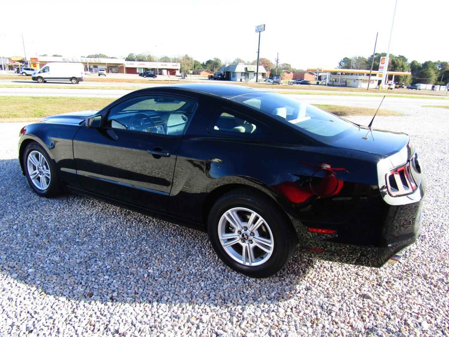 2014 Black Ford Mustang V6 Coupe (1ZVBP8AM2E5) with an 3.7L V6 DOHC 24V engine, Automatic transmission, located at 15016 S Hwy 231, Midland City, AL, 36350, (334) 983-3001, 31.306210, -85.495277 - Photo#4